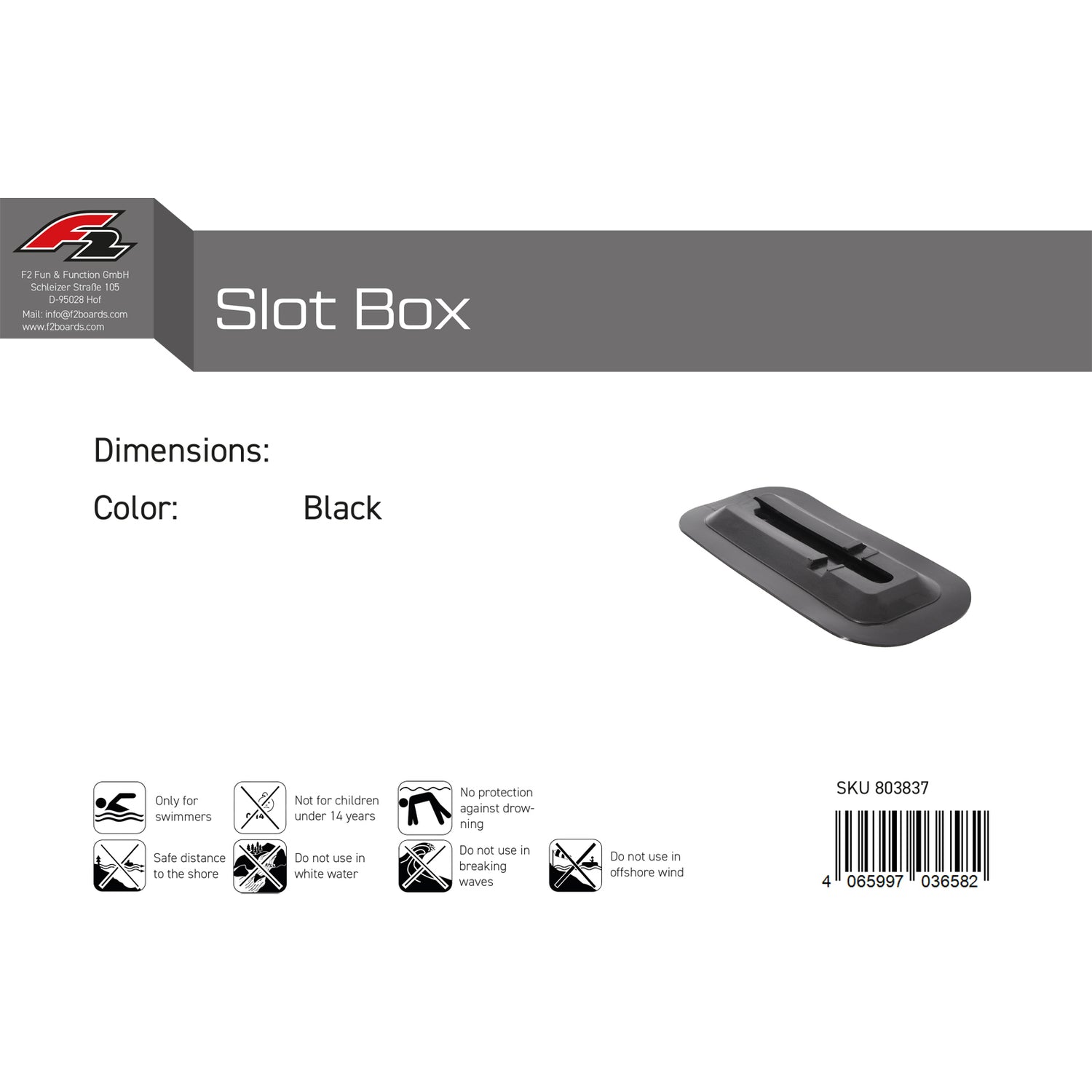 F2   Finne Slot Box   Schwarz 2024/25