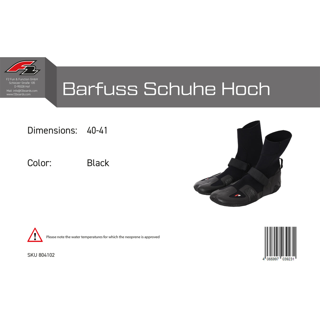 F2 Neopren Schuhe Barfuss Surfschuhe 36-48 Modell wählbar Hoch Flach Split Toe