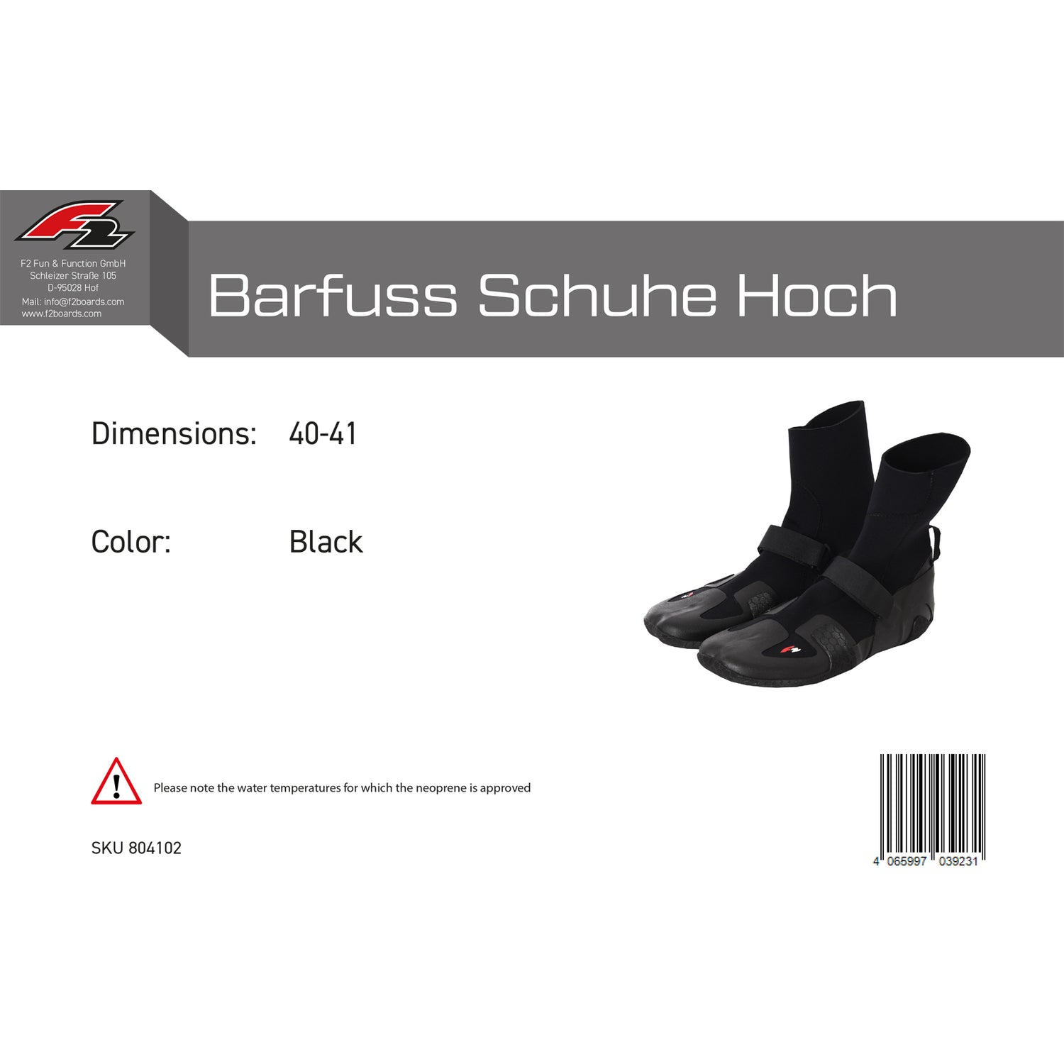 F2 Neopren Schuhe Barfuss Surfschuhe 36-48 Modell wählbar Hoch Flach Split Toe