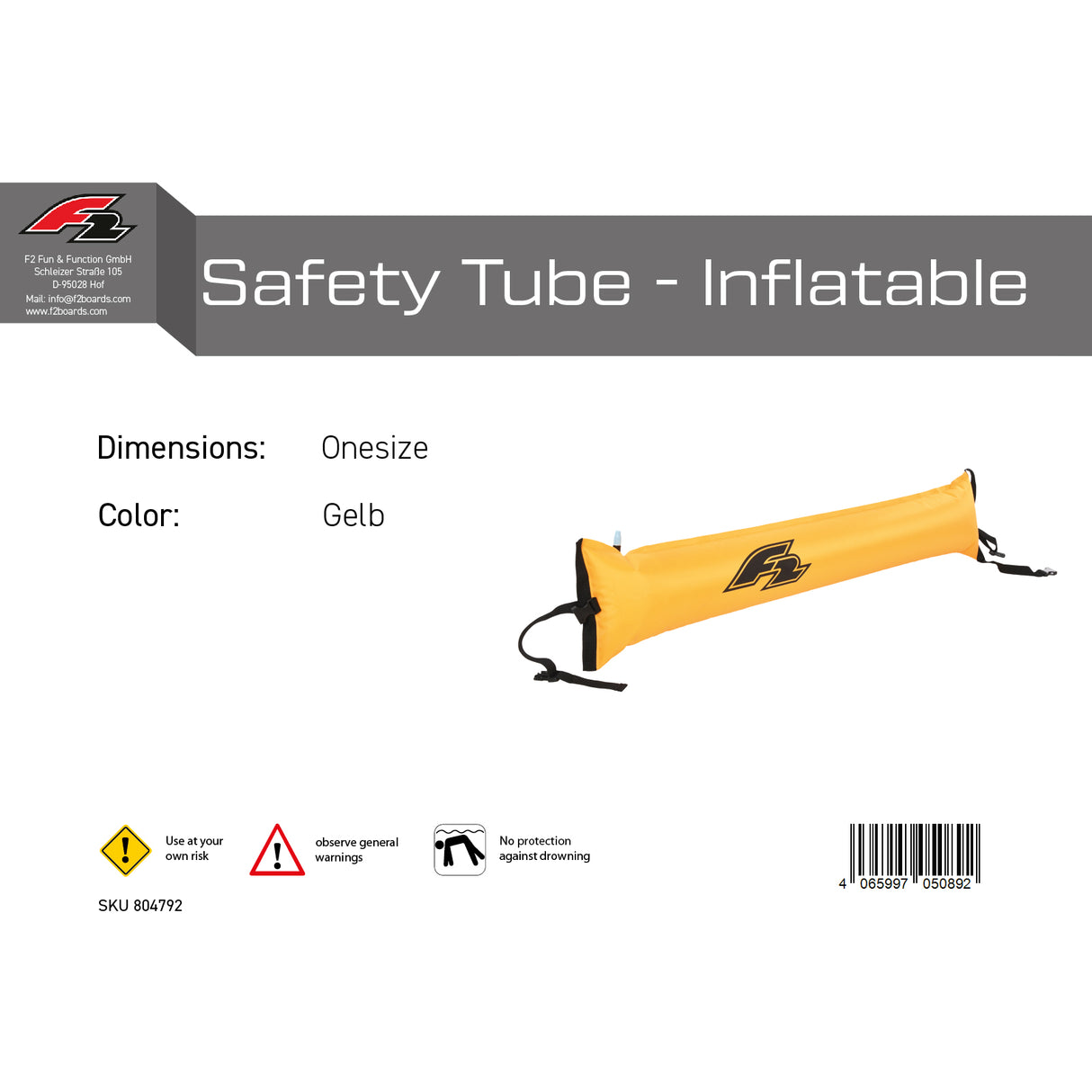 F2 Safety Tube - Inflatable Gelb 2024/25