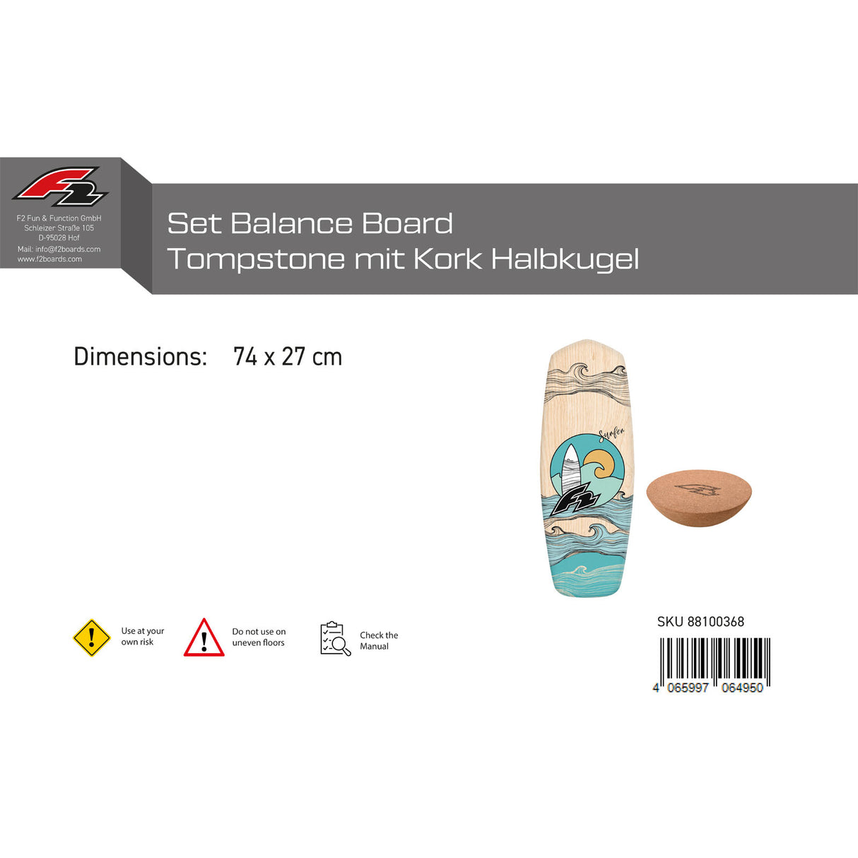 F2 Balance Board Set mit Halbkugel Komplettset Modell wählbar