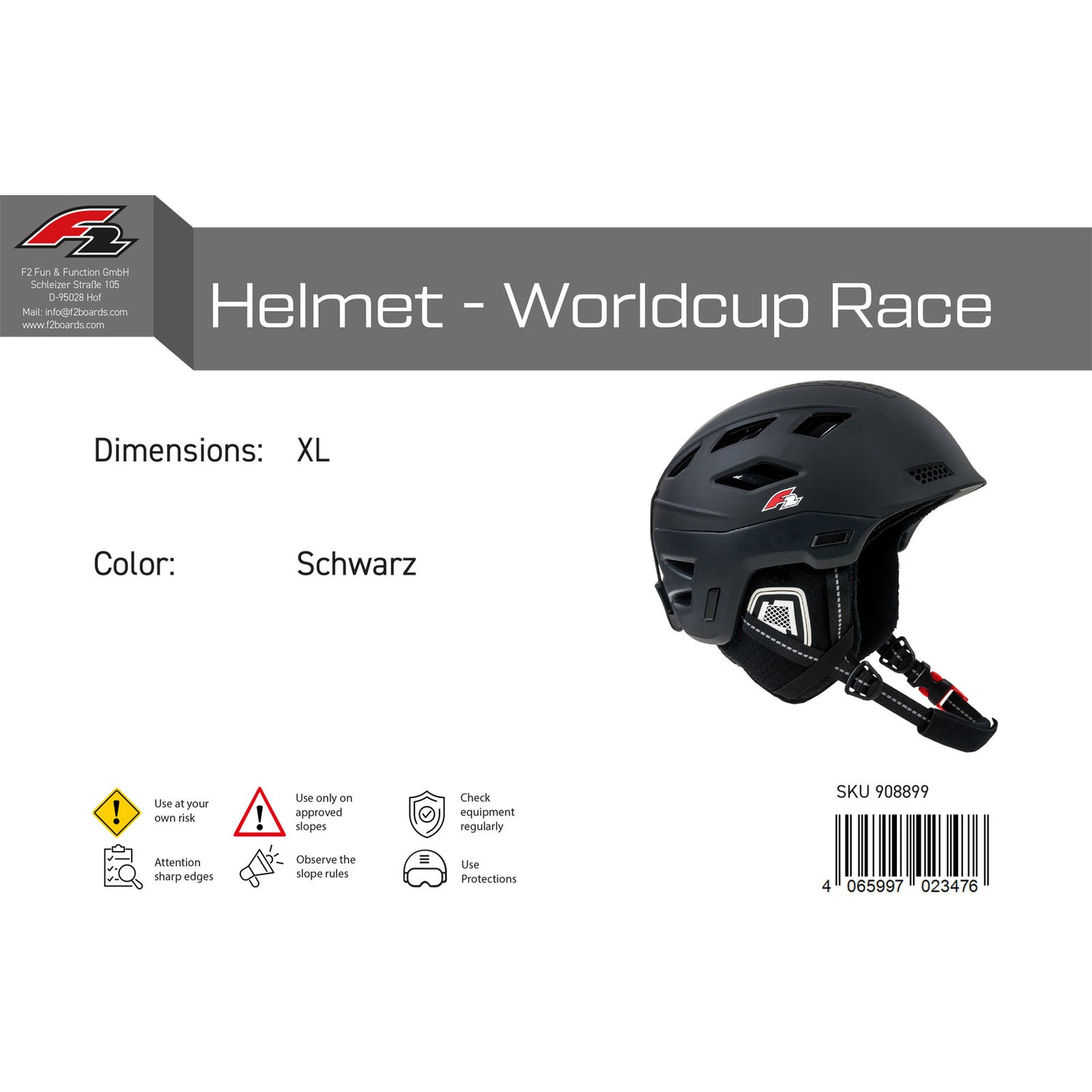 F2 Herren Snowboard Helm Helmet - Worldcup Race Farbe/Größe wählbar 2024/25