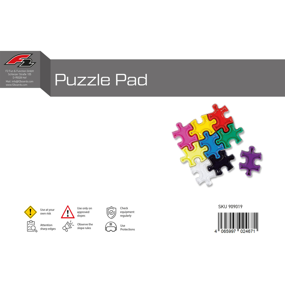F2 Snowboard Pads Puzzle Pad 2024/25