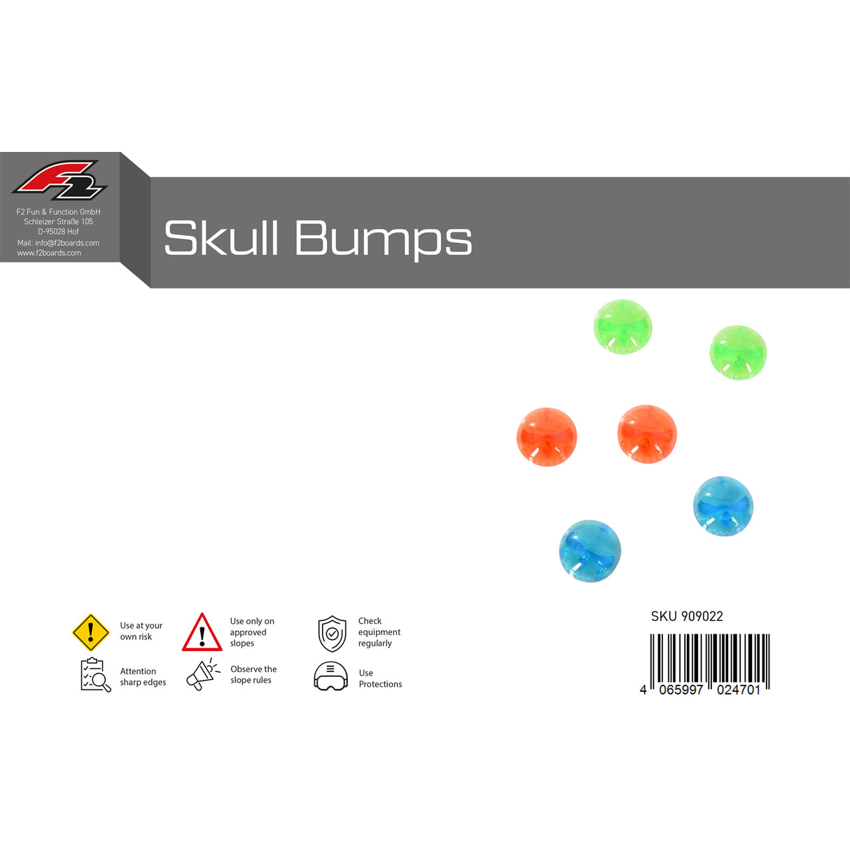 F2 Snowboard Pads Skull Bumps