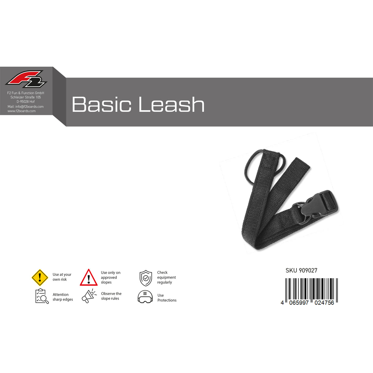 F2 Snowboard Tool Basic Leash 2024/25