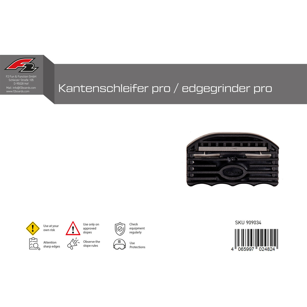 F2 Snowboard Zubehör Kantenschleifer Pro Edgegrinder Pro 2024/25
