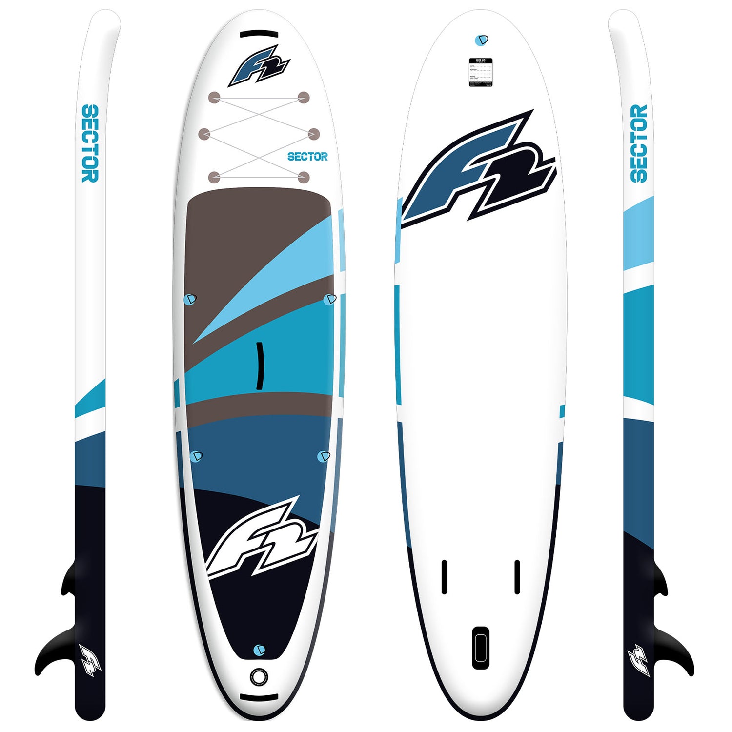F2 SUP Stand Up Paddle Board Sector 10'5''/11'5"/12'2" wählbar Blau 2024