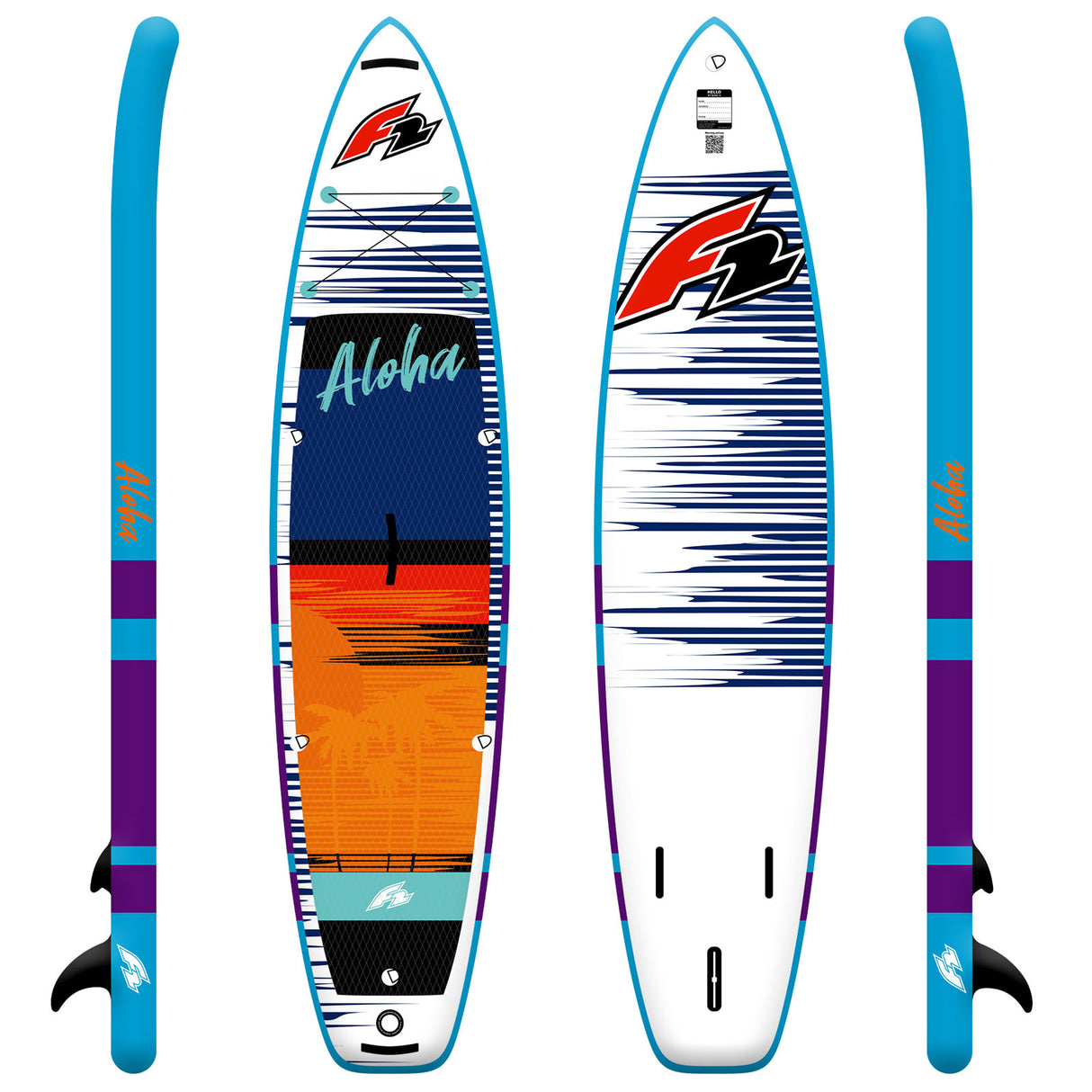 F2 SUP Stand Up Paddle Board Aloha 10'5''/11'4"/12'2" Größe wählbar Rot 2024/25