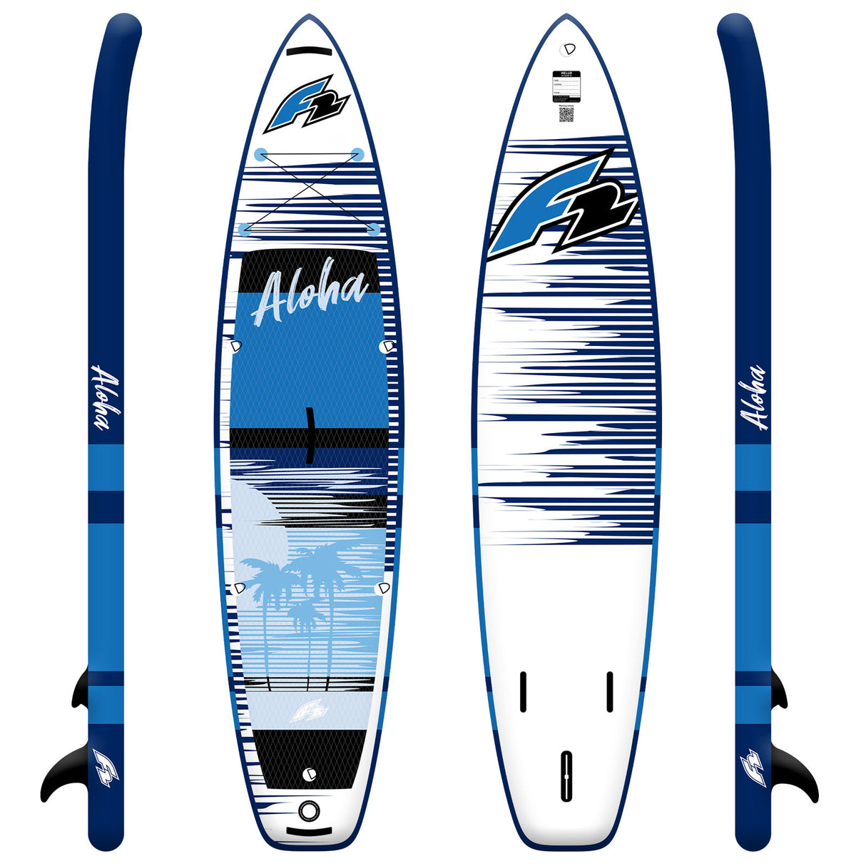 F2 SUP Stand Up Paddle Board Aloha 10'5''/11'4"/12'2" Größe wählbar Blau 2024/25