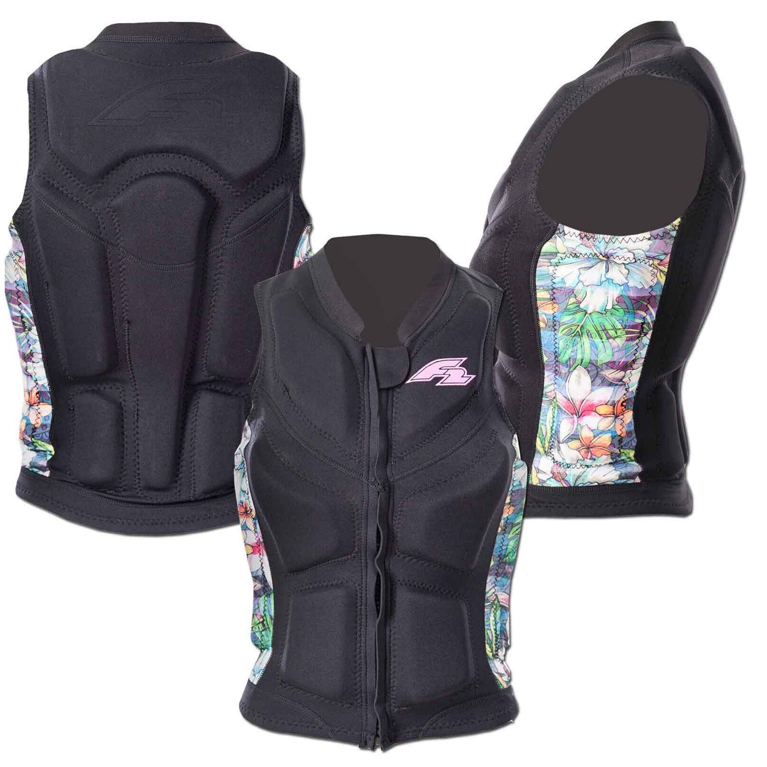 F2 Damen Prallschutz Weste Wake & Sup Weste S-XXL Größe wählbar Schwarz 2024/25