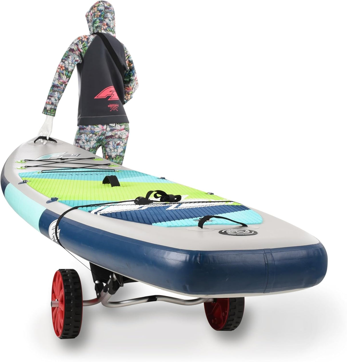 F2 Transportwagen Beach Buggy Schwarz - SUP Trolley Wagen Strandwagen