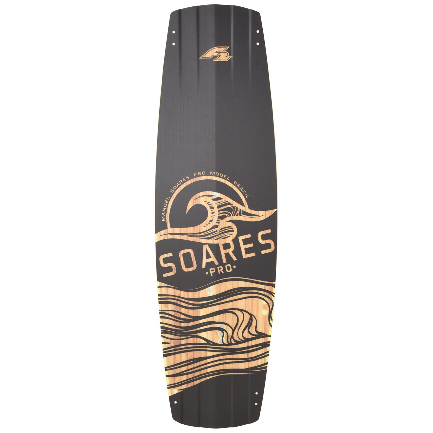 F2  Kiteboard Manoel Soares Promodel Wood Board 140 cm Schwarz 2024/25