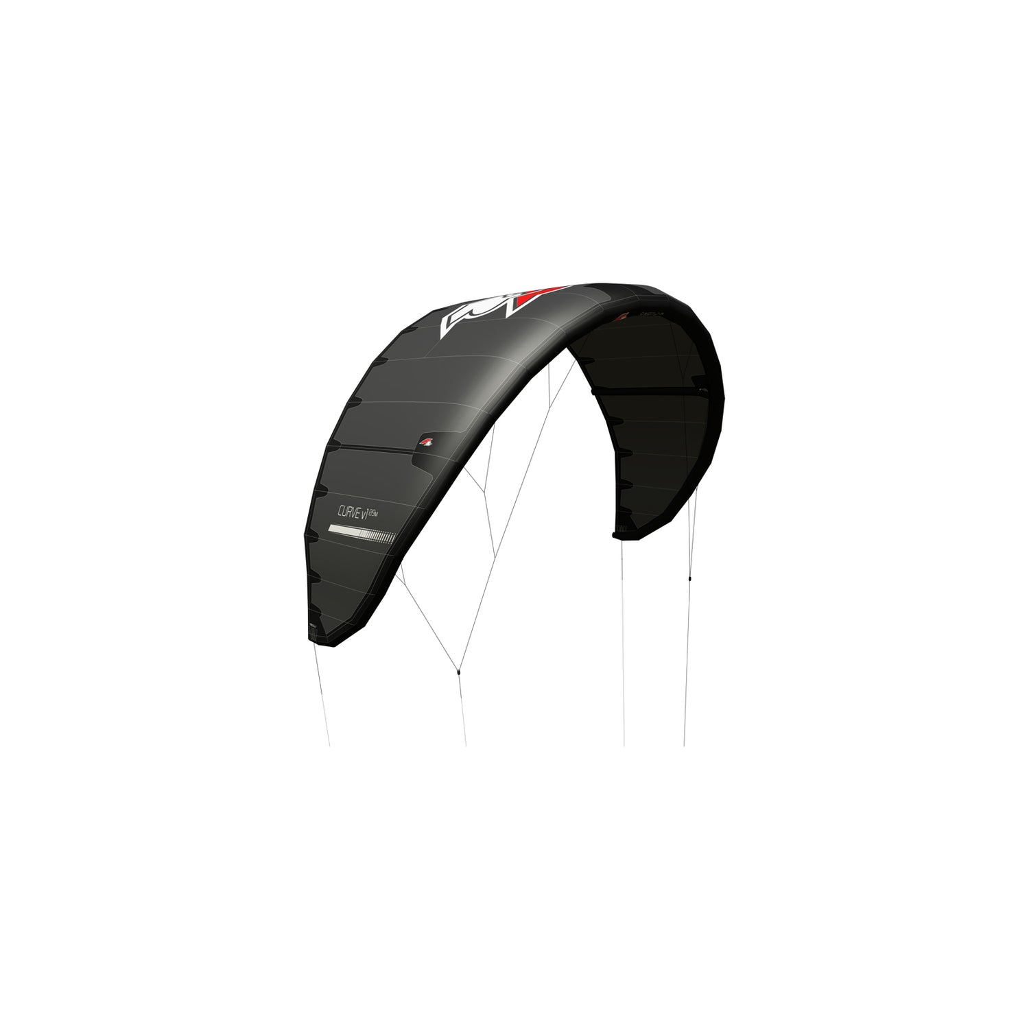 F2 Kite Curve 7-15qm Größe wählbar Schwarz 2024/25