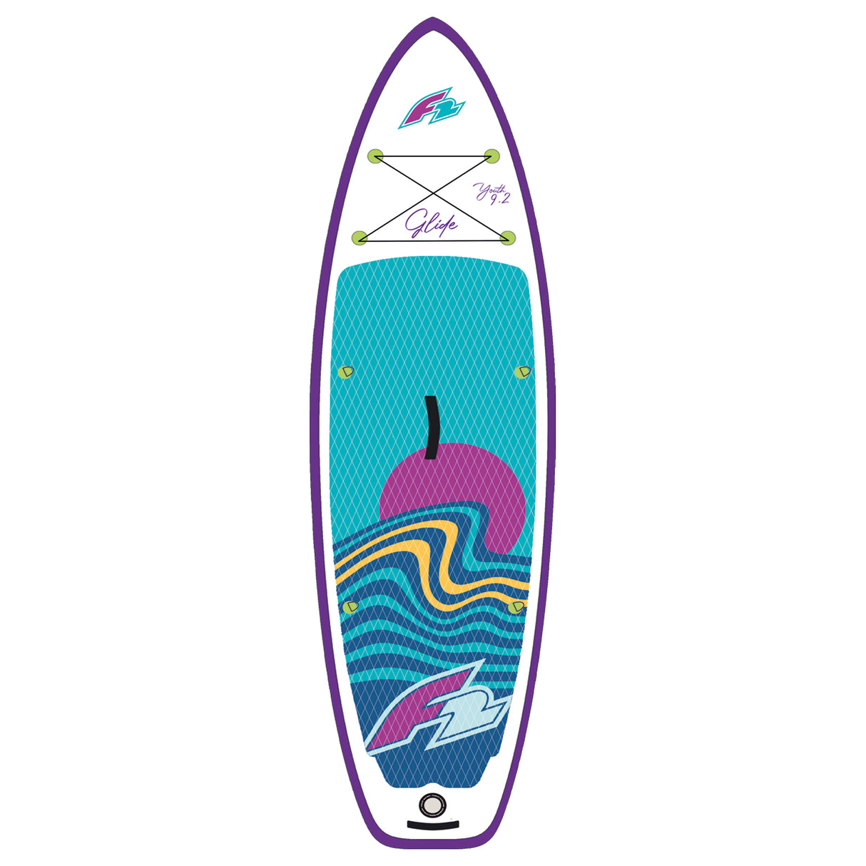 F2 SUP Stand Up Paddle Board Glide Surf Youth Weiss - Größe wählbar