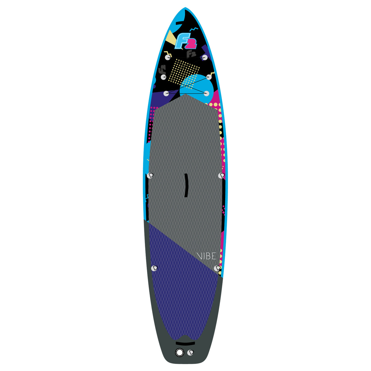 F2 SUP Stand Up Paddle Board Retro Vibe Multicolor Damen-Größe wählbar