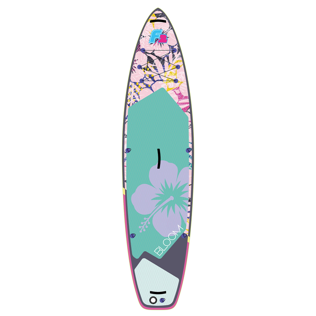 F2 SUP Stand Up Paddle Board Retro Bloom Hibiskus Damen-Größe wählbar