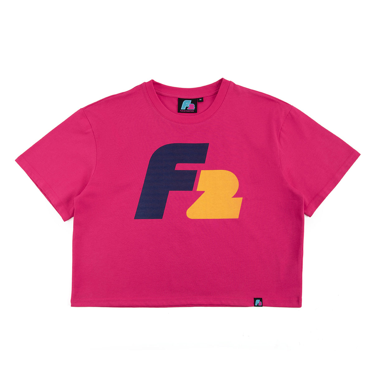 F2 Retro T-Shirt Strato Damen Crop Top Tshirt Magenta - Größe wählbar