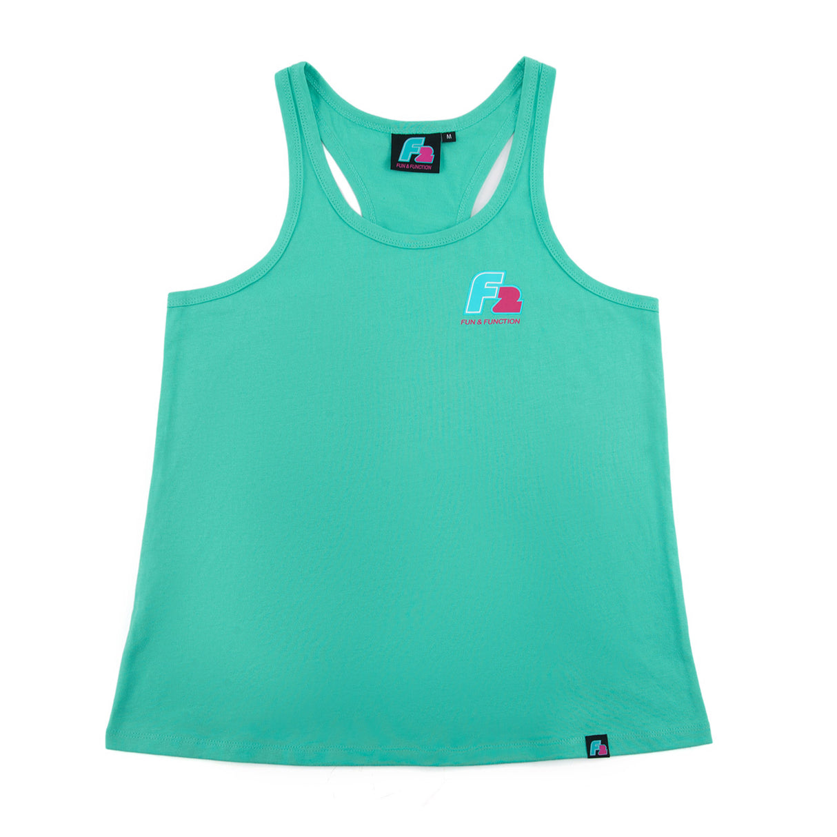 F2 Retro Tank Top Ride Oceangreen Damen Tshirt Ärmellos Türkis - Größe wählbar