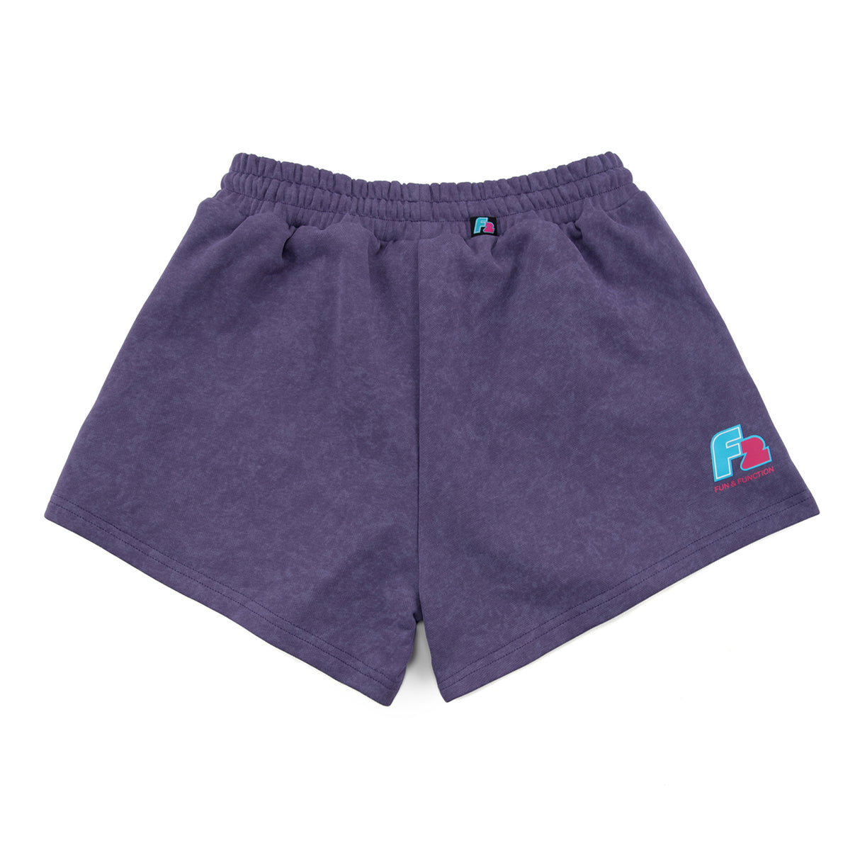 F2 Retro Silberpfeil Shorts Plum Stonewashed Damen Sweatshorts - Größe wählbar
