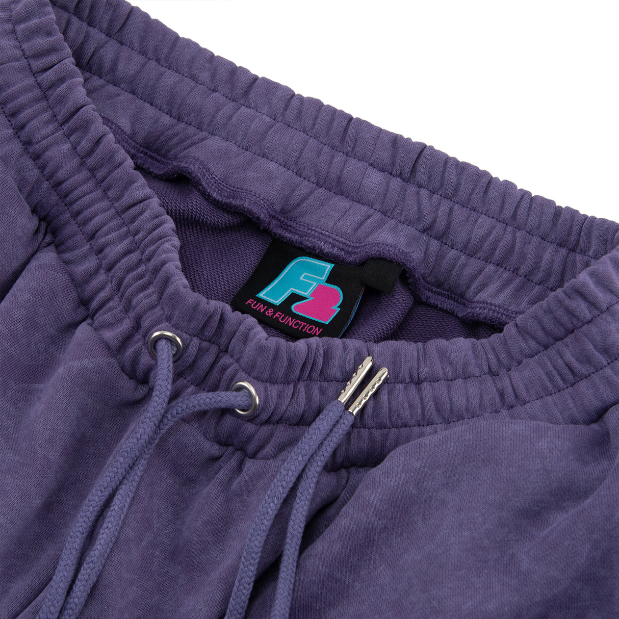 F2 Retro Silberpfeil Shorts Plum Stonewashed Damen Sweatshorts - Größe wählbar