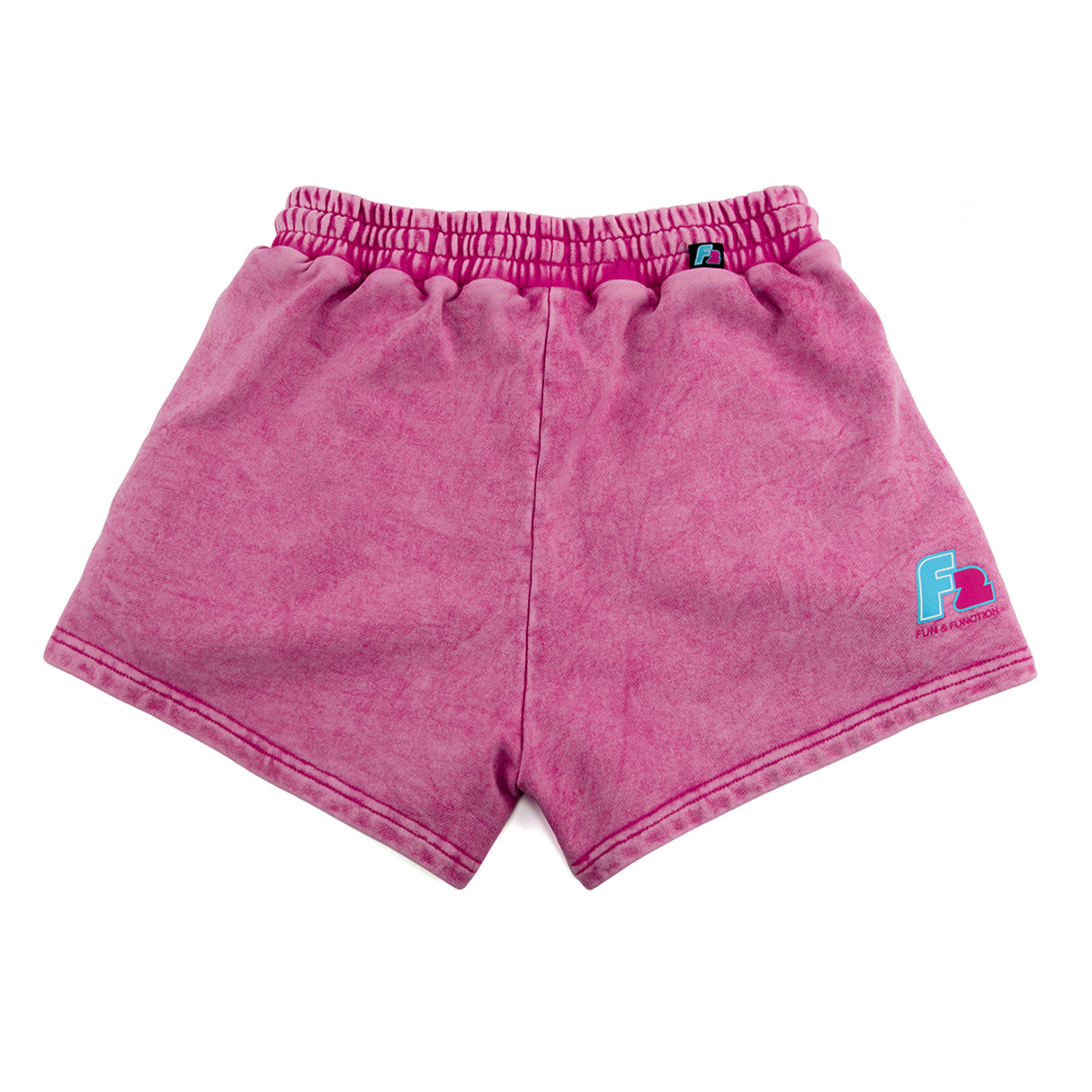 F2 Retro Silberpfeil Shorts Magenta Stonewashed Damen Sweatshorts - Größe wählbar