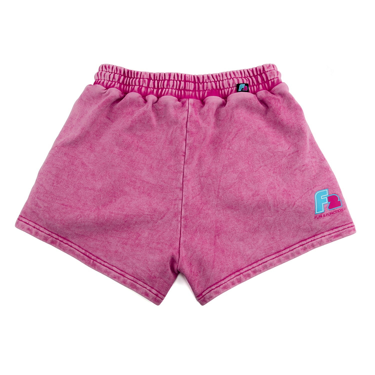 F2 Retro Silberpfeil Shorts Magenta Stonewashed Damen Sweatshorts - Größe wählbar