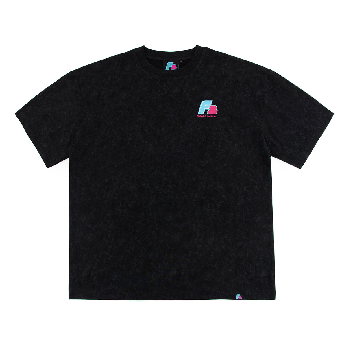 F2 Retro T-Shirt Strato Black Stonewashed Unisex Tshirt Schwarz - Größe wählbar