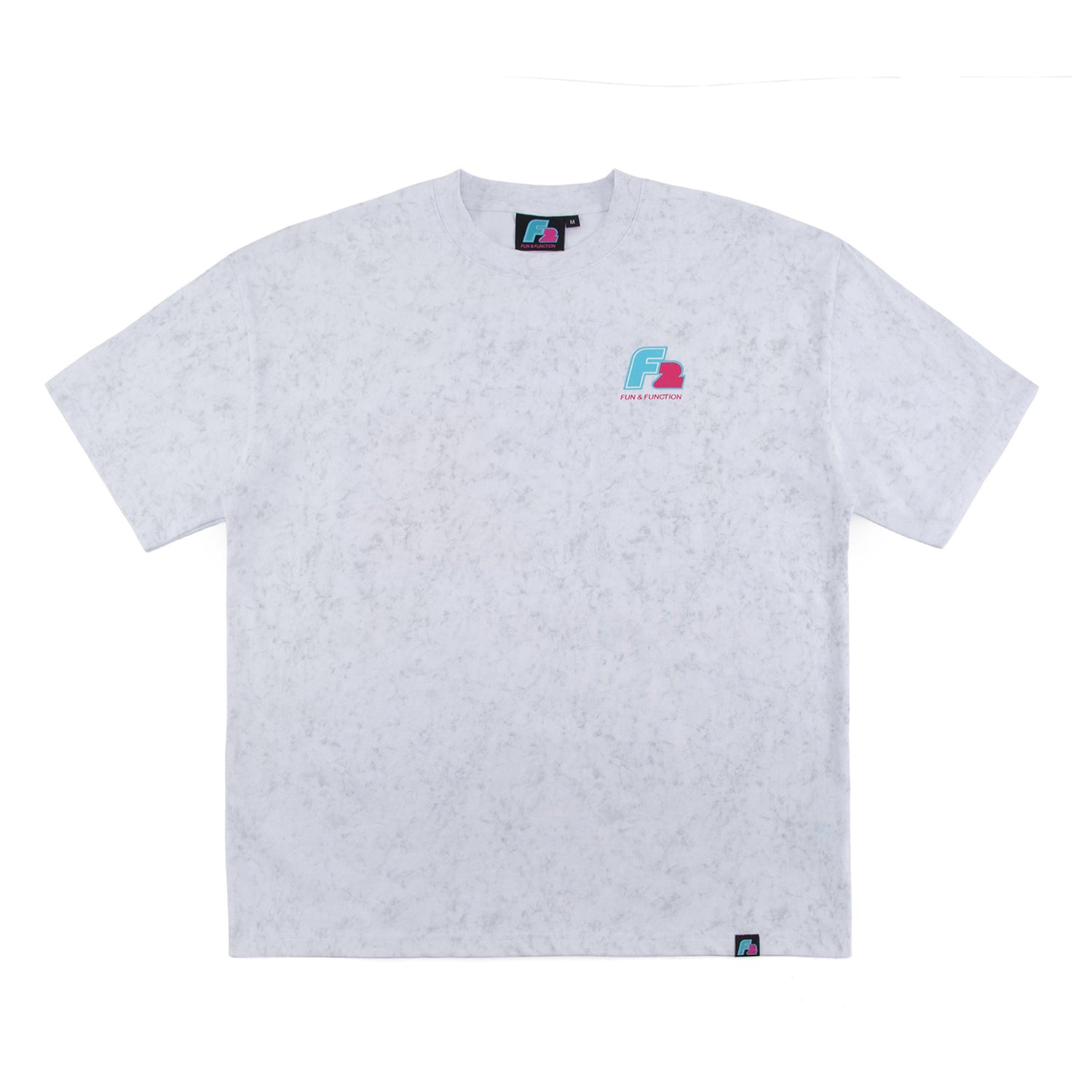 F2 Retro T-Shirt Strato White Stonewashed Unisex Tshirt Weiss - Größe wählbar