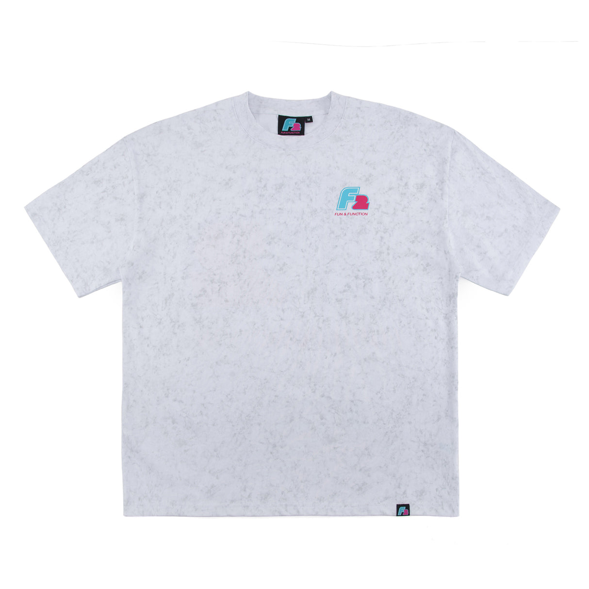 F2 Retro T-Shirt Strato White Stonewashed Unisex Tshirt Weiss - Größe wählbar