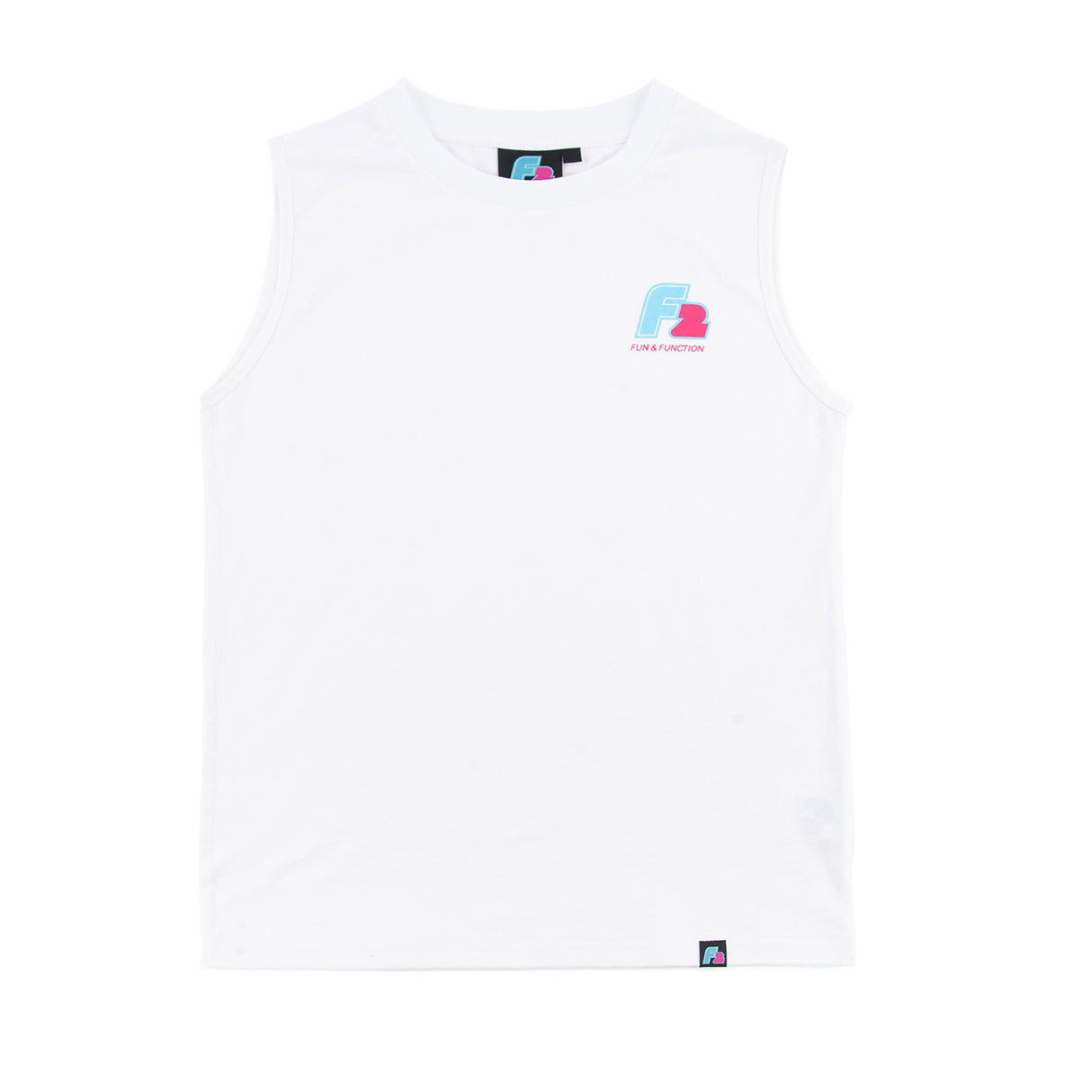 F2 Retro Muskelshirt Ride Herren Tshirt Ärmellos Weiss - Größe wählbar