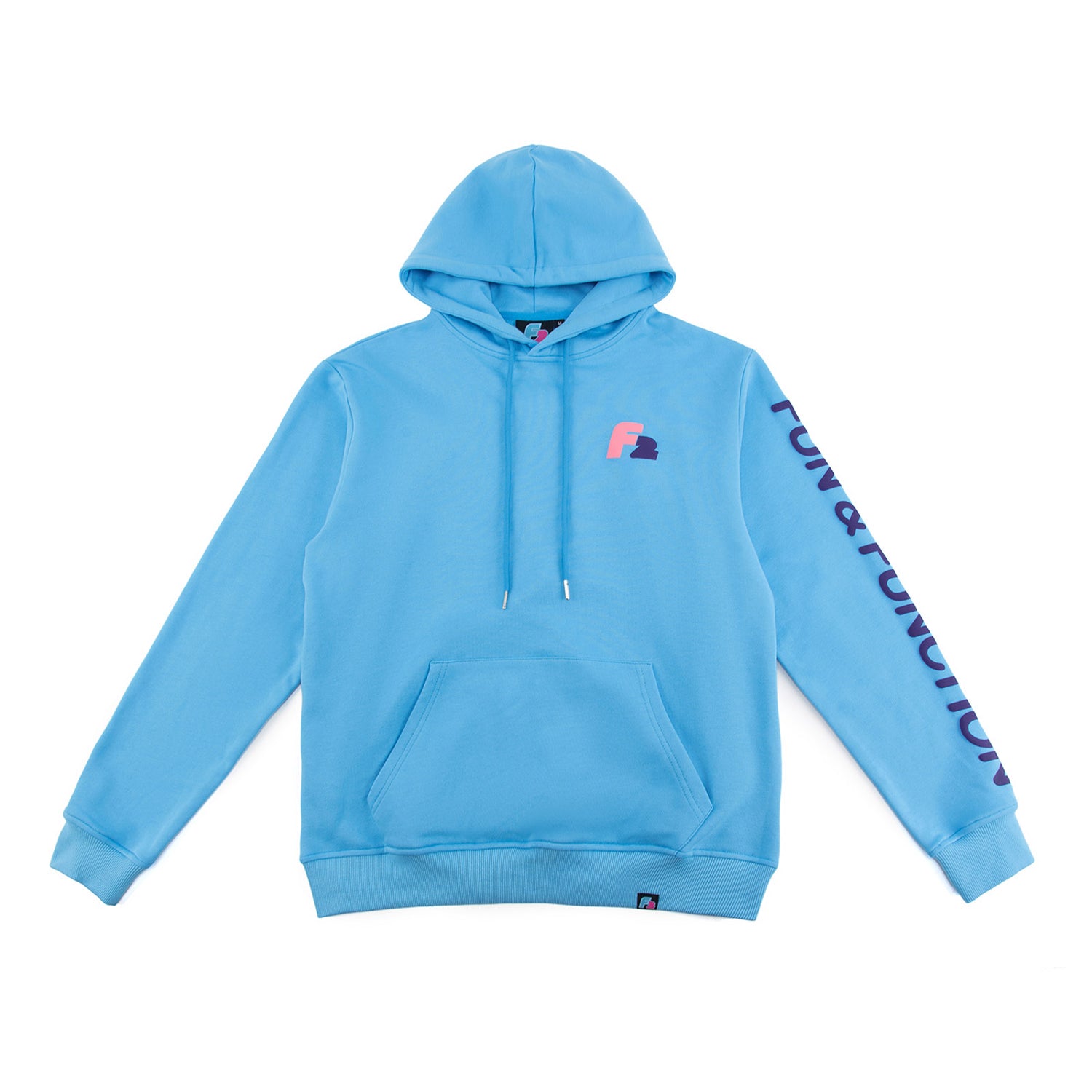 F2 Retro Rebel Hoodie Aqua Sweatshirt Pullover Blau - Größe wählbar