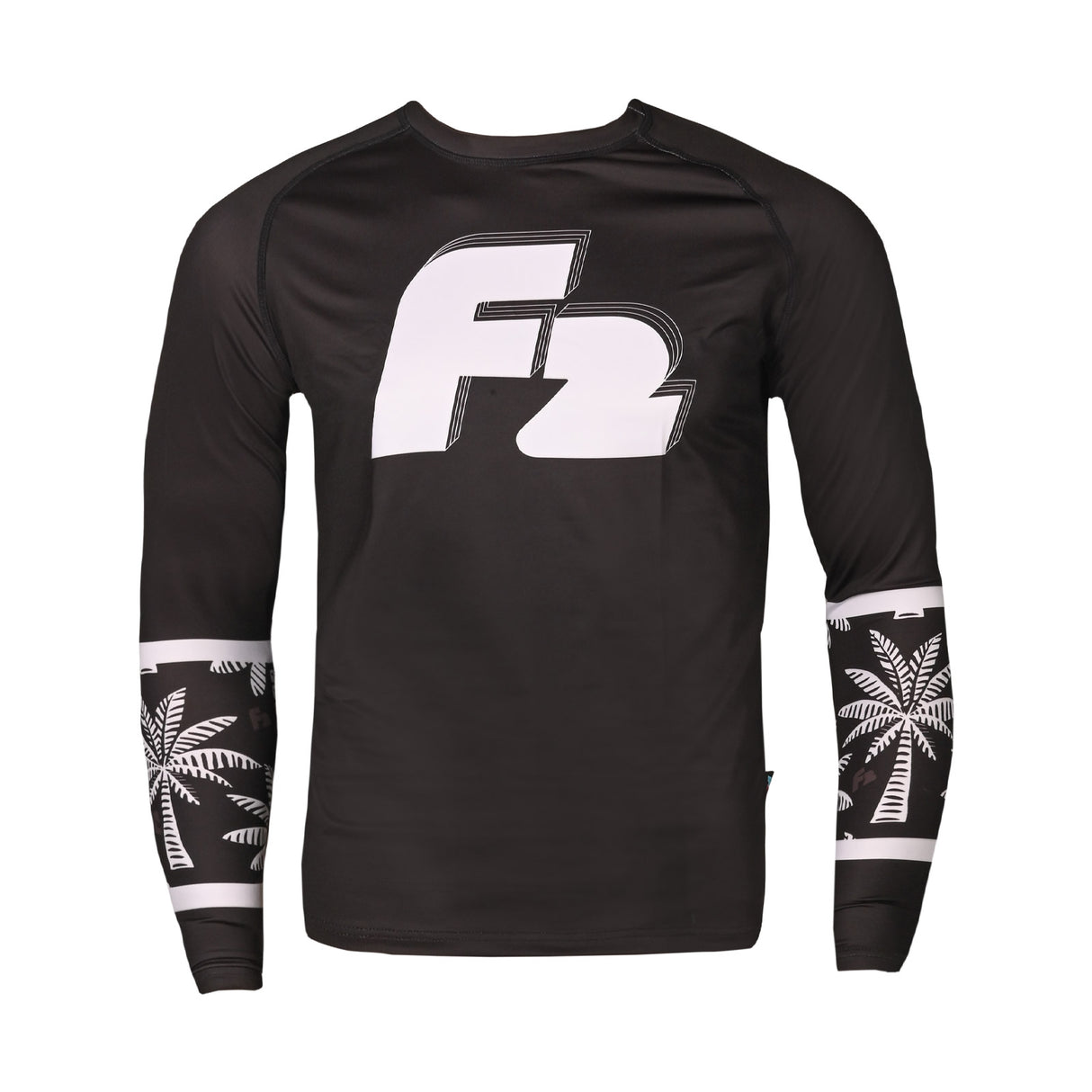 F2 Retro Rashguard Palms/Black Funktionsshirt Wassersport - Größe wählbar