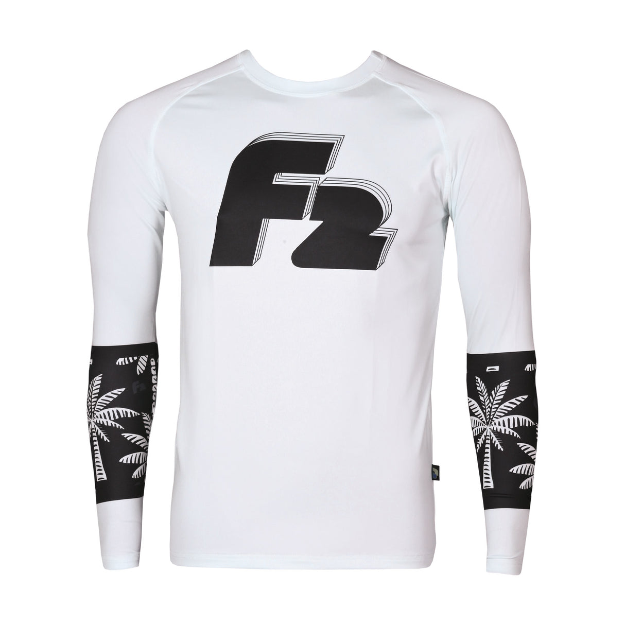 F2 Retro Rashguard Palms/White Funktionsshirt Wassersport - Größe wählbar