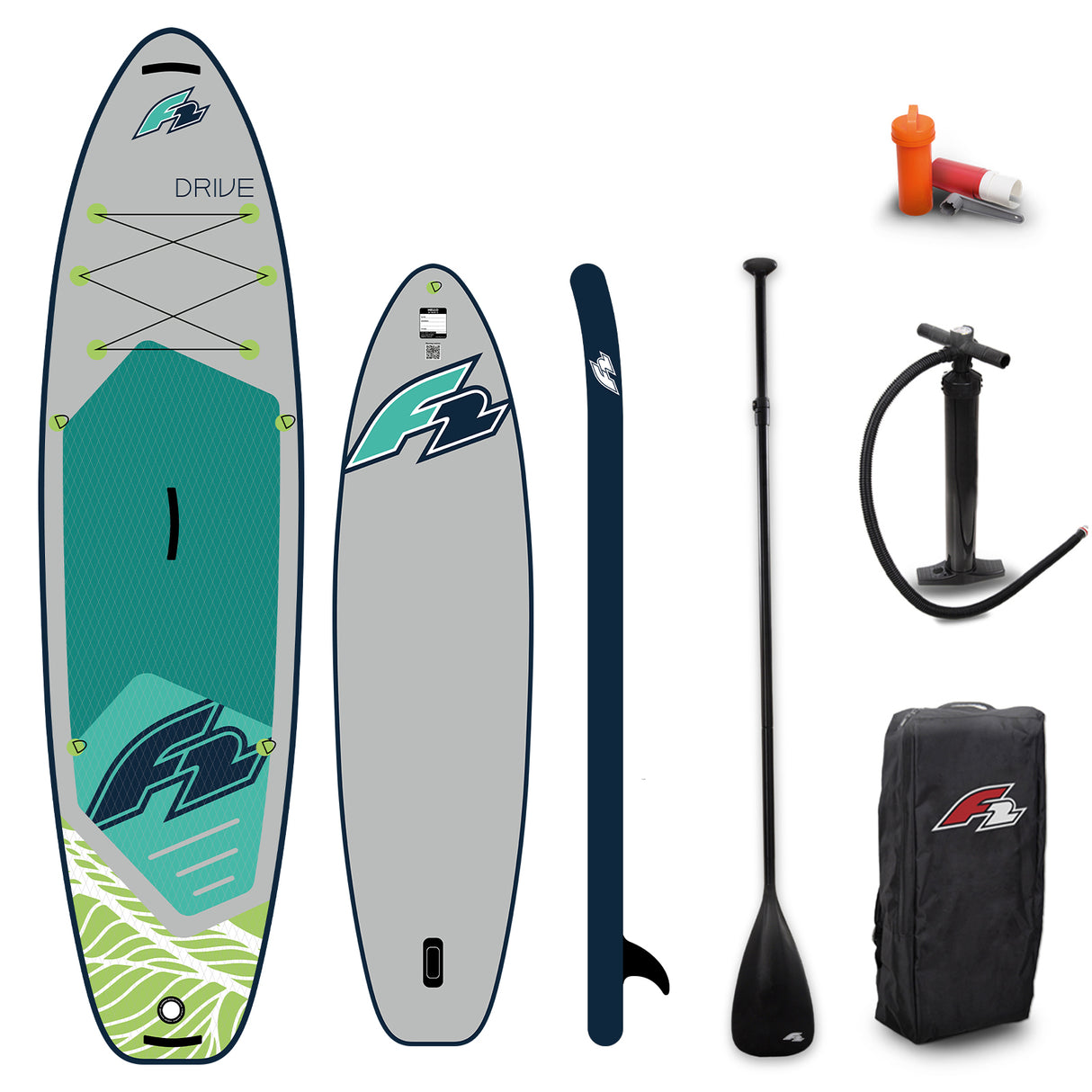 F2 SUP Stand Up Paddle Board Drive Grau - Größe wählbar