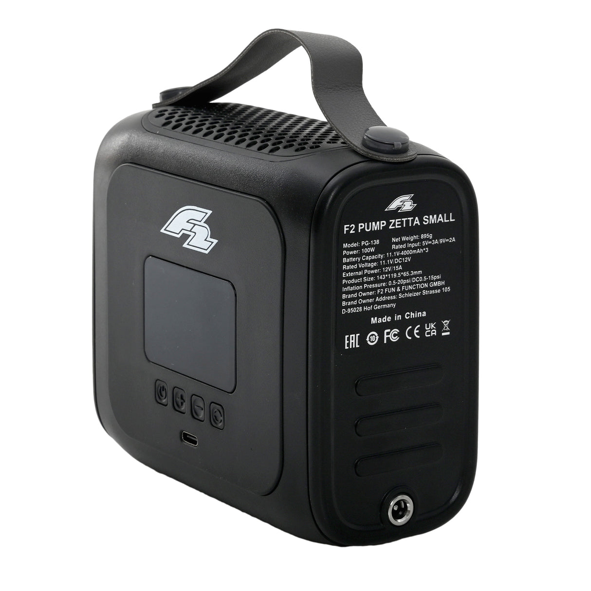 F2 Kite Air Pro mit E-Pumpe Zetta - Größe wählbar Weiss