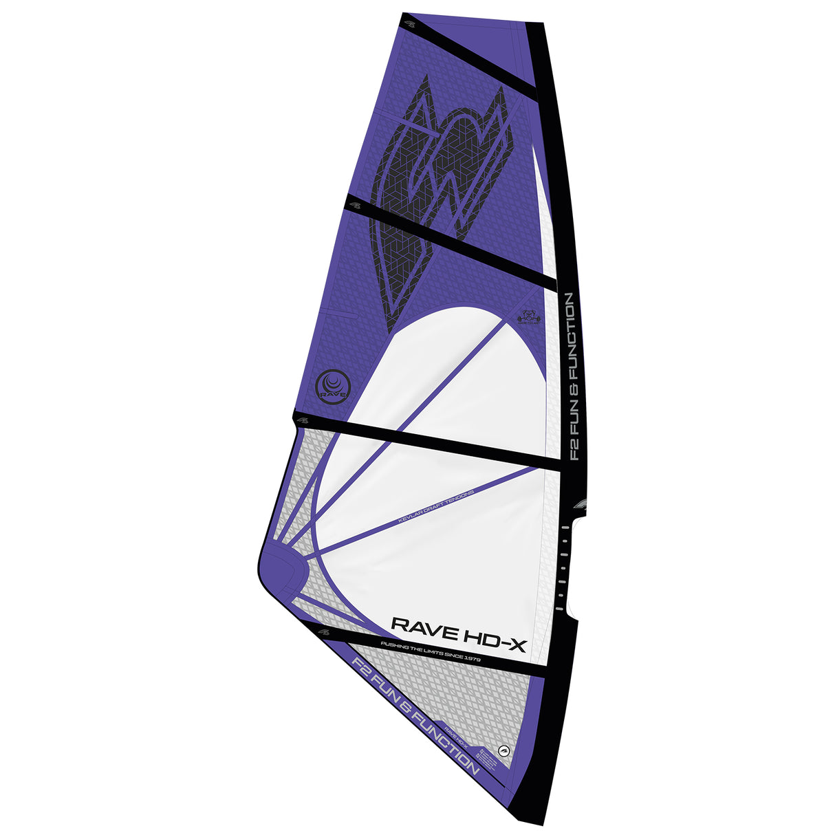 F2 Windsurf Segel Rave HD X Lila 2,2qm-6qm - Größe wählbar