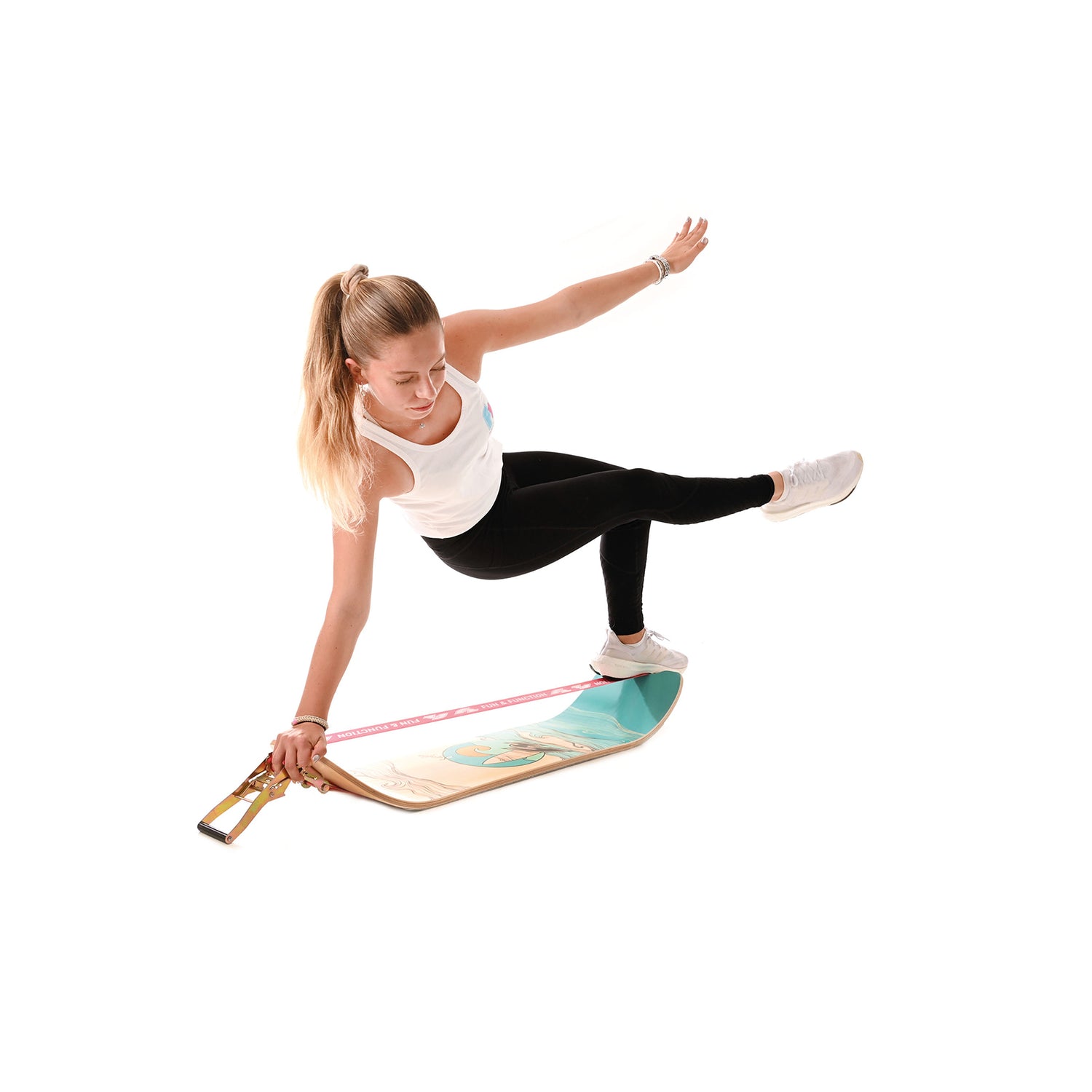 F2 Balance Board Surfline Board Slackline Training 105x27,5cm Farbe wählbar