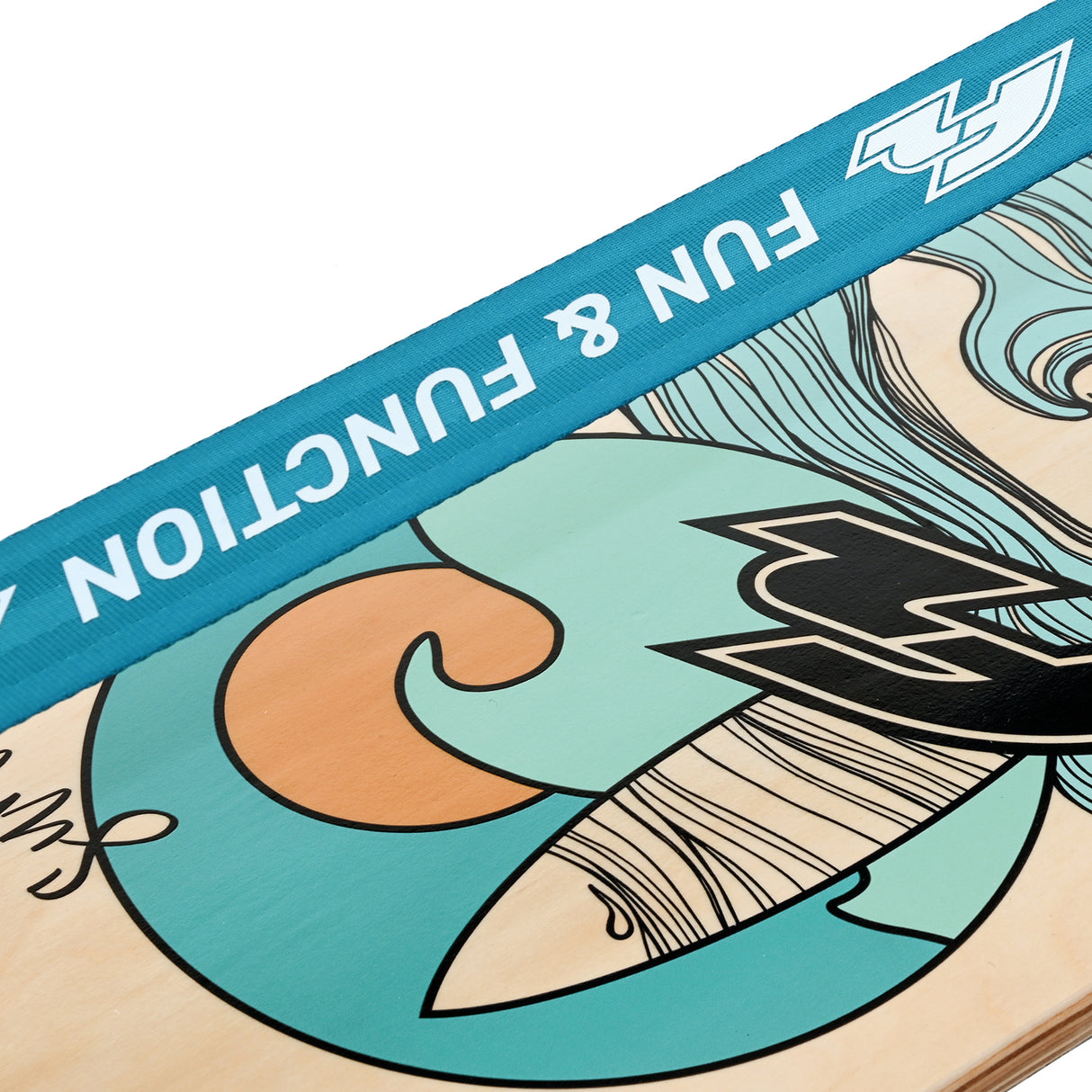 F2 Balance Board Surfline Board Slackline Training 105x27,5cm Farbe wählbar