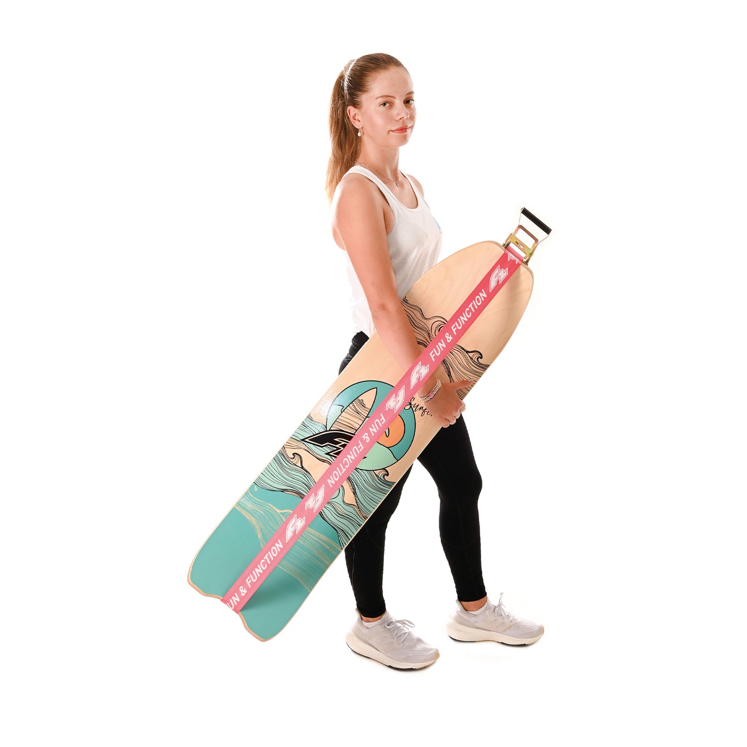 F2 Balance Board Surfline Board Slackline Training 105x27,5cm Farbe wählbar