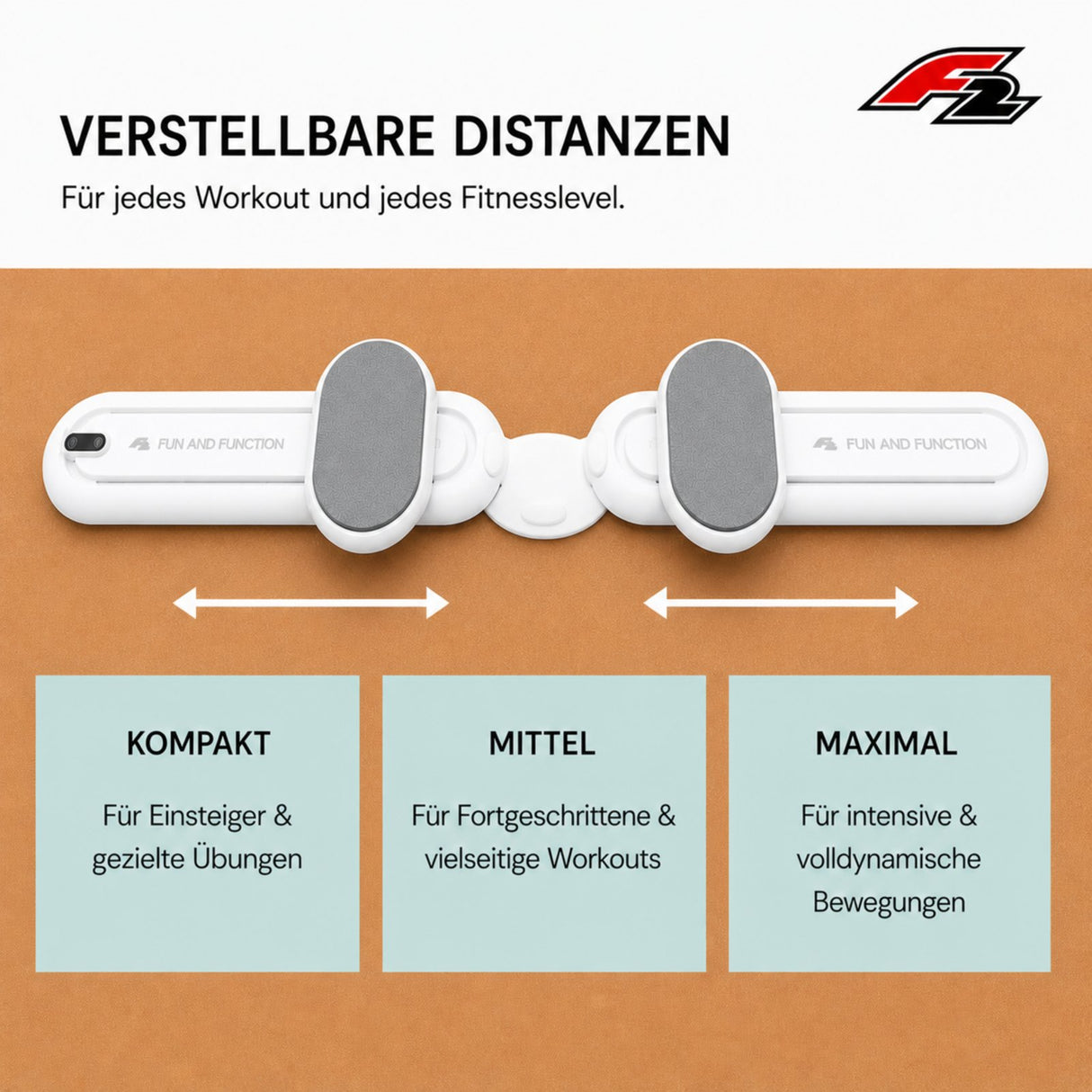 F2 Balance Board Core Pilates Trainer 64cm Weiss