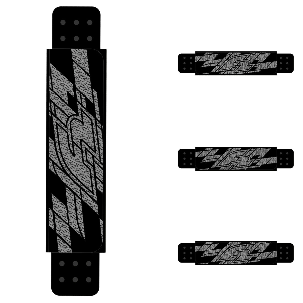 F2 4er Set Windsurf Foot Strap Fußschlaufen Onesize Schwarz/Grau 2024/2025