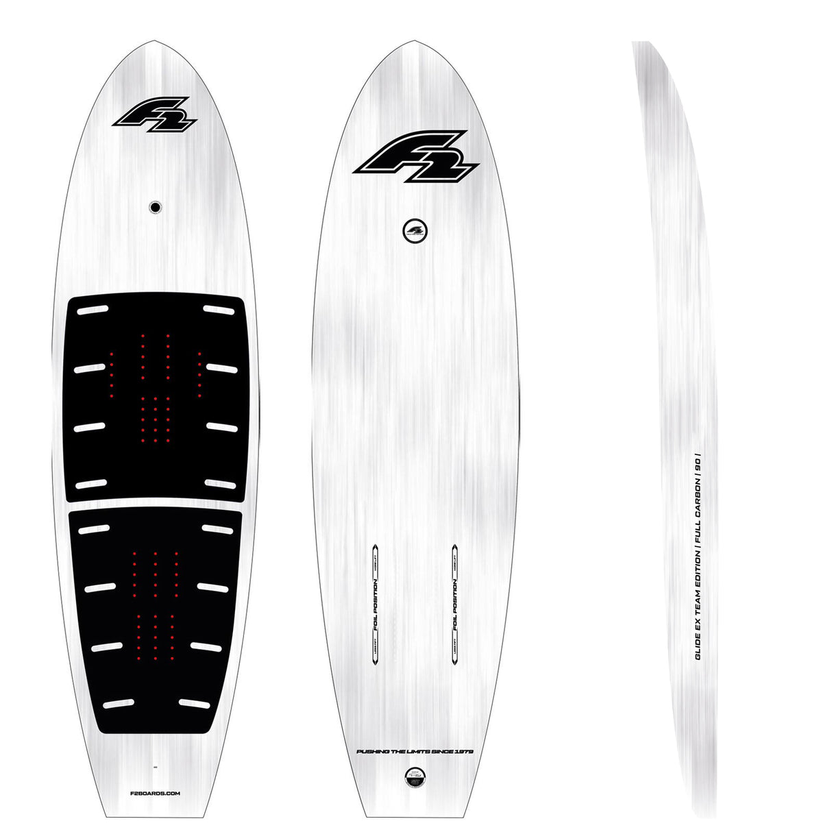 F2 Set Foilboard Glide Ex Team 135L mit Alu Foil 2000 + Allround Wing 4qm