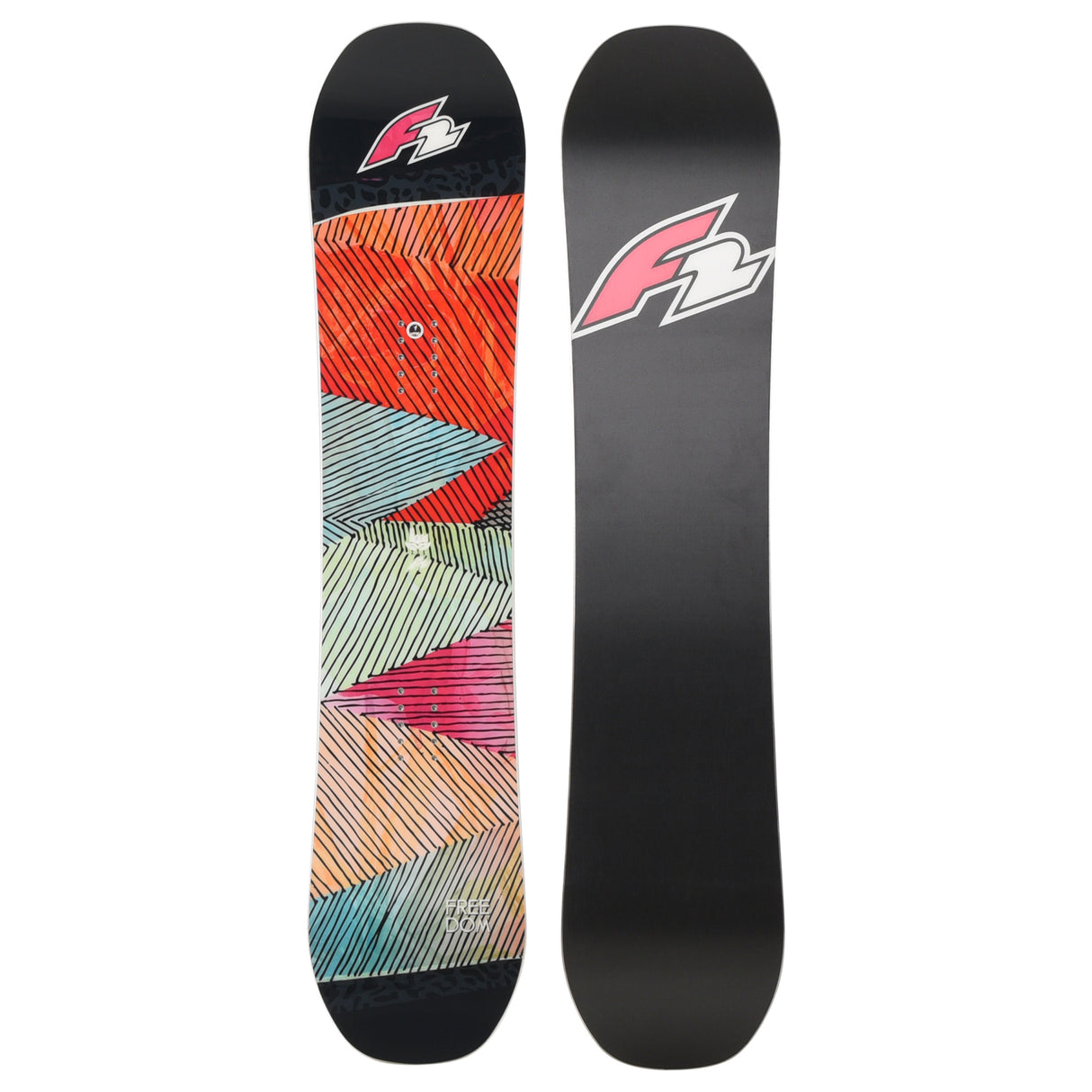 F2 Set Damen Snowboard Freedom Multicolor + Sonic Bindung M - Sale - Komplettset Größe wählbar