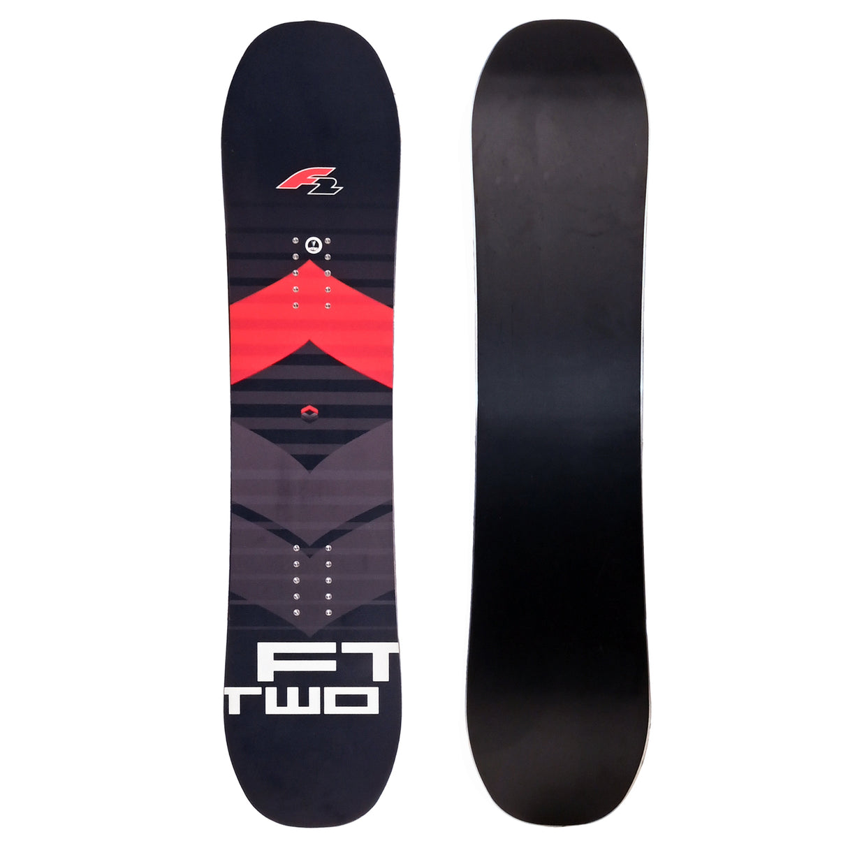 FTWO Set Junior Snowboard Rental Schwarz/Rot + Pipe Bindung - Sale - Komplettset Größen wählbar
