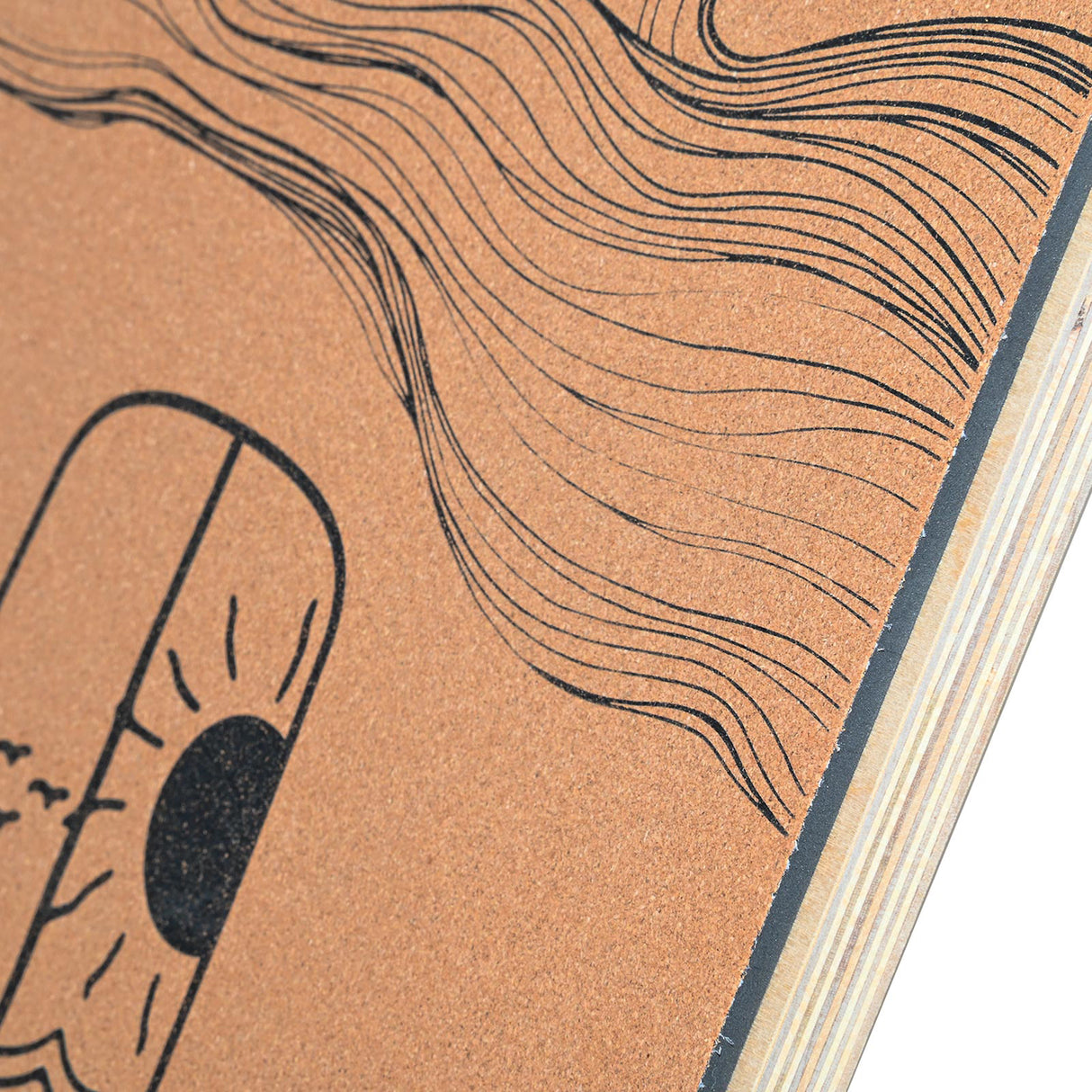 F2 Set Kork Balance Board Pill Flat Shape 73x28cm + Korkrolle