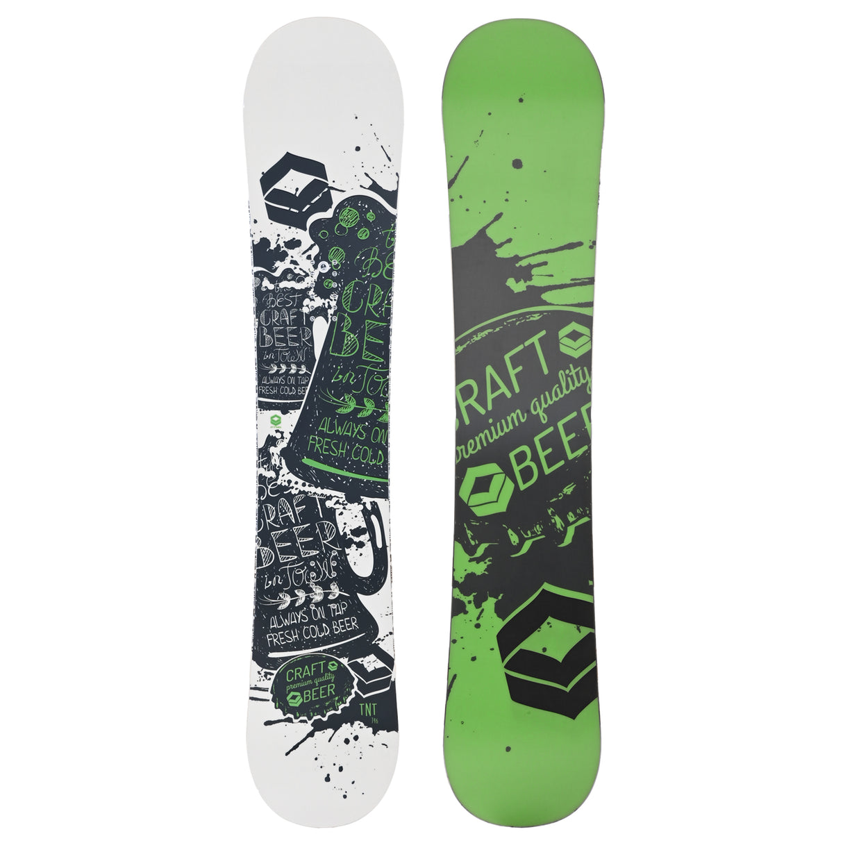 FTWO Set Snowboard TNT Grün 138cm mit Pipe Bindung M Sale