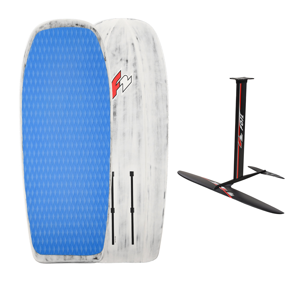 F2 Set Pumpfoilboard V2 12,7L Blau 110cm mit Alu Foil 1900