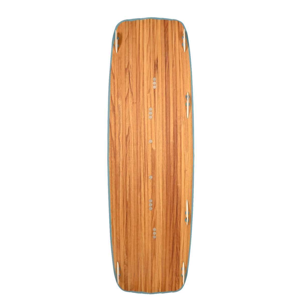 F2 Set Kiteboard Classic Wood Blue 147cm + Bindung S/M + GFK/Slider Finnen