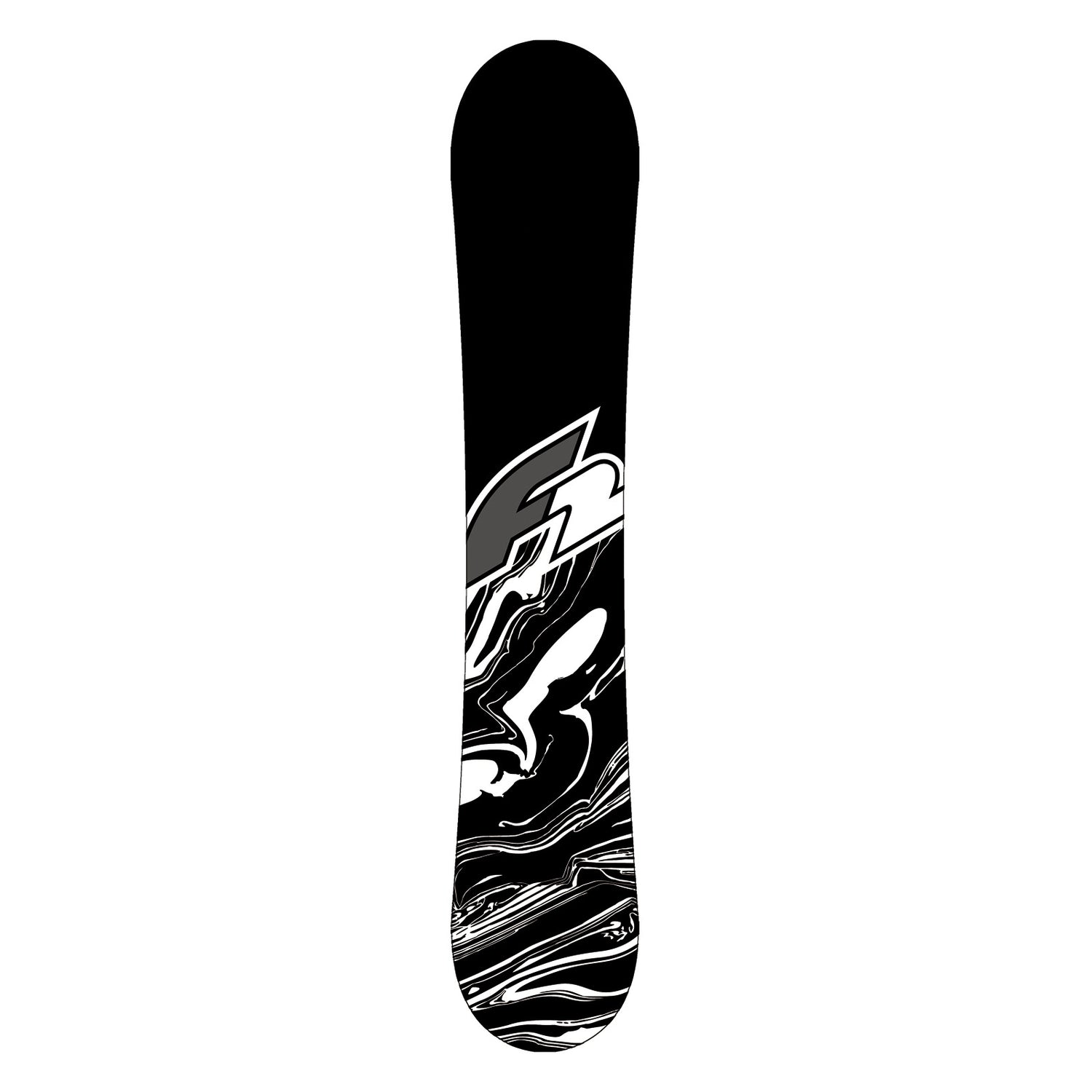 F2 Herren Snowboard Black Deck Freestyle Größe wählbar Schwarz 2024/25