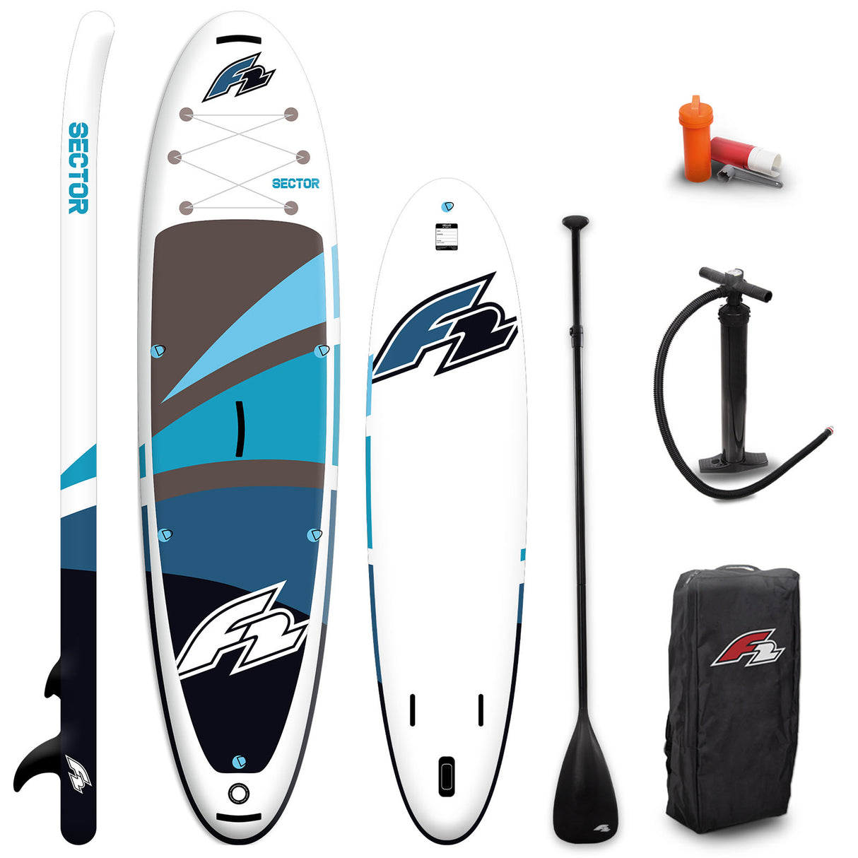 F2 SUP Stand Up Paddle Board Sector 10'5''/11'5"/12'2" wählbar Blau 2024